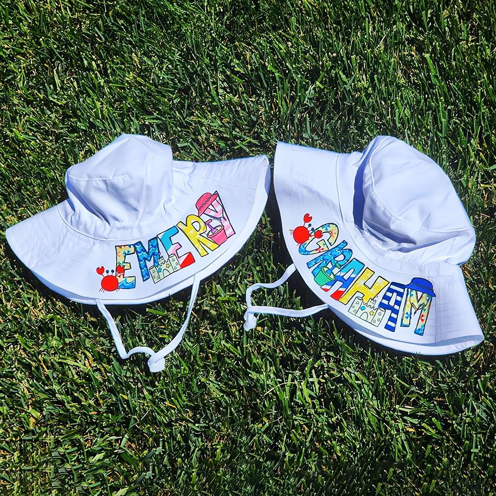 Personalized Lovely Summer Sun Protection Bucket Hat | CWBeach158