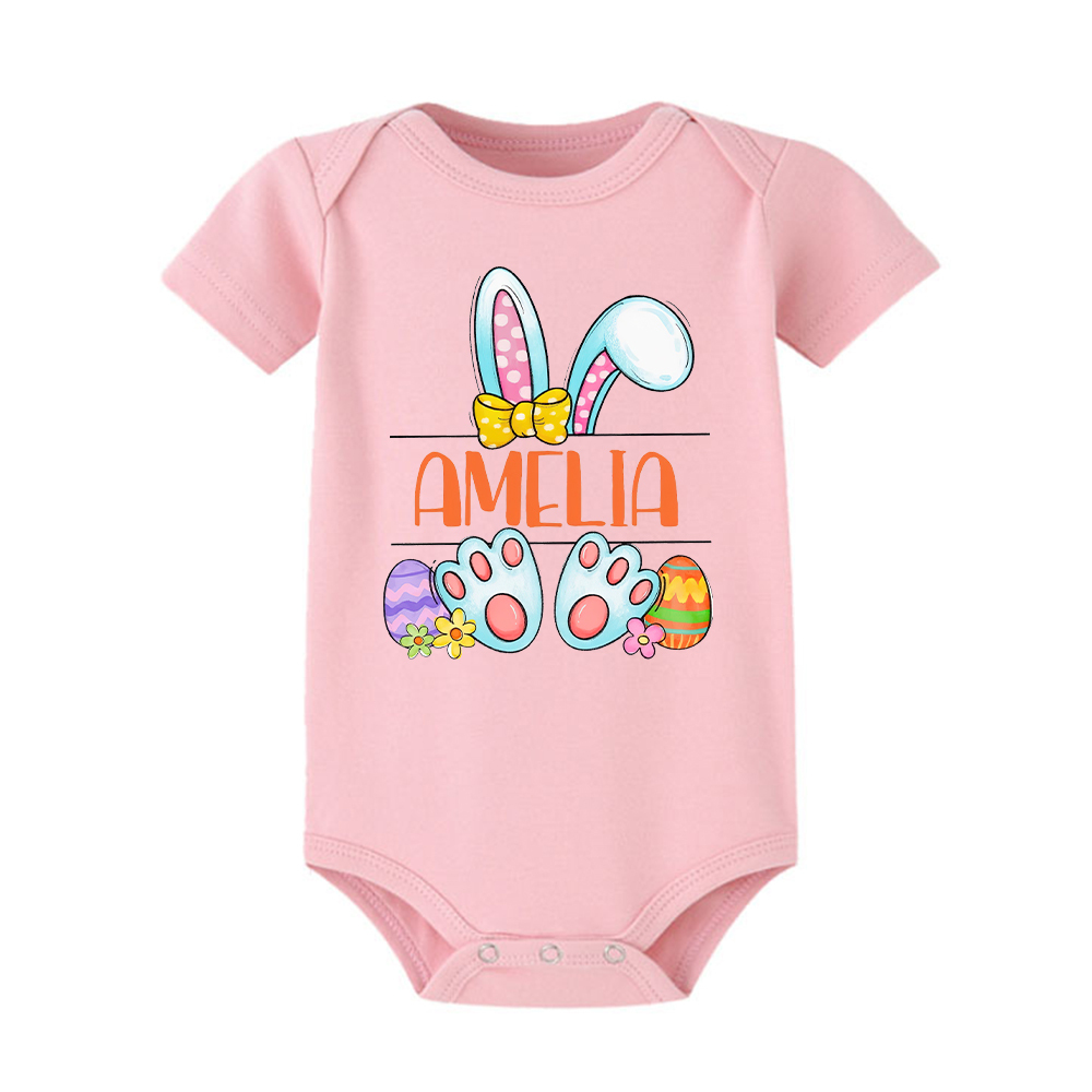 Personalized Baby Cute Easter Bunny Romper | CWEaster44