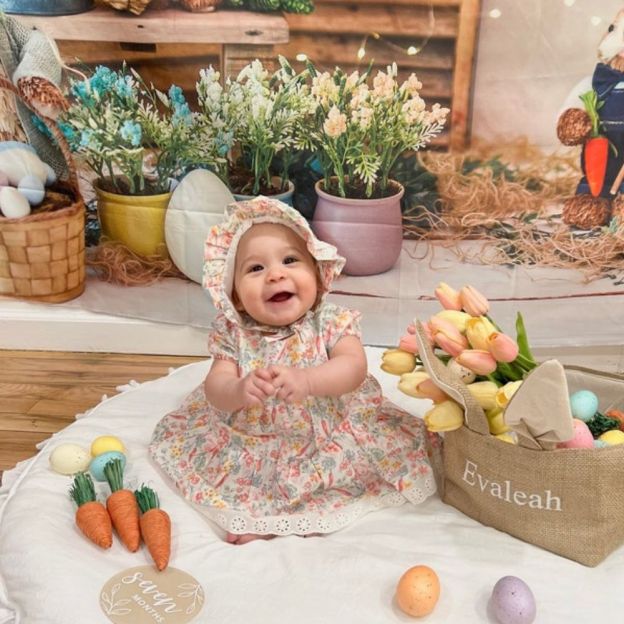 Personalized Embroidered Burlap Bunny Easter Basket | CWEaster46
