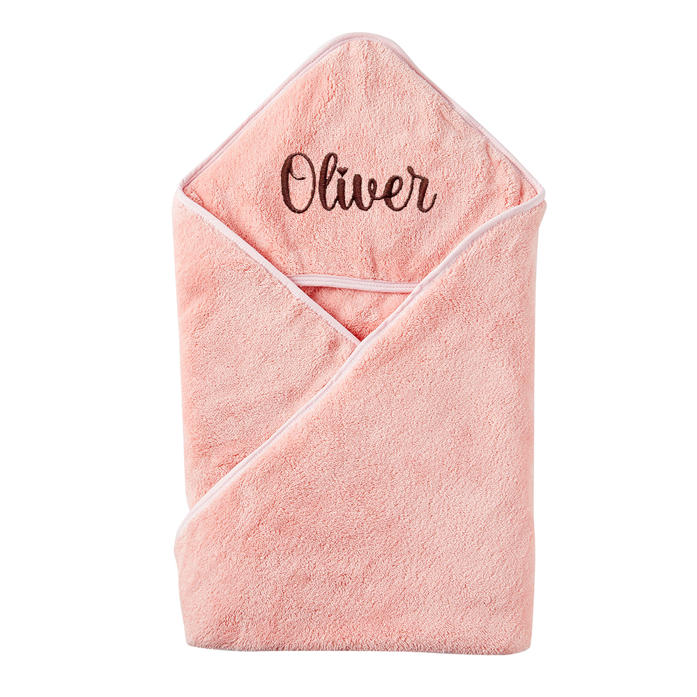 Personalized Embroidery Kid Lovely Coral Velvet Hooded Towel | CWBaby197