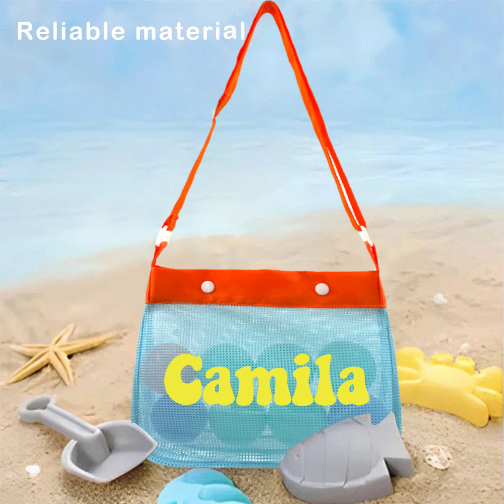 Personalized Kids Seashell Mesh Beach Bag | CWBeach171