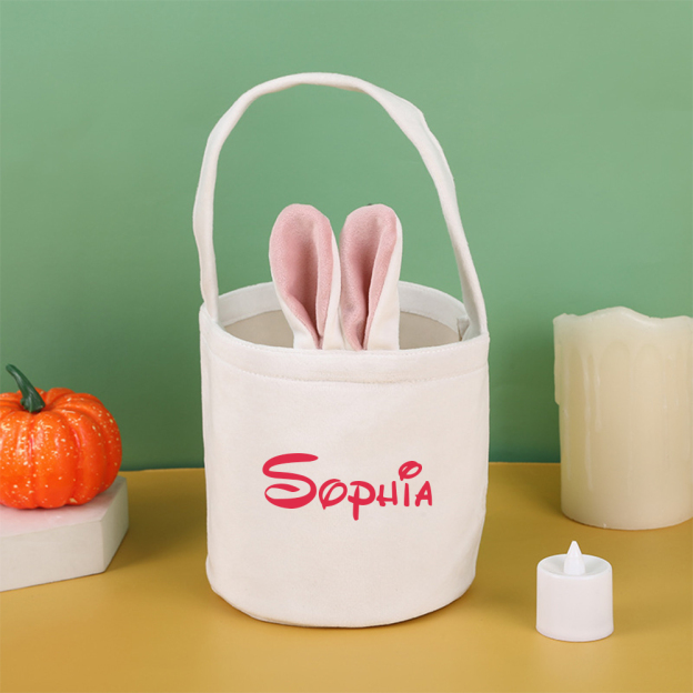 Personalised Embroidered Easter Bunny Basket | CWEaster50