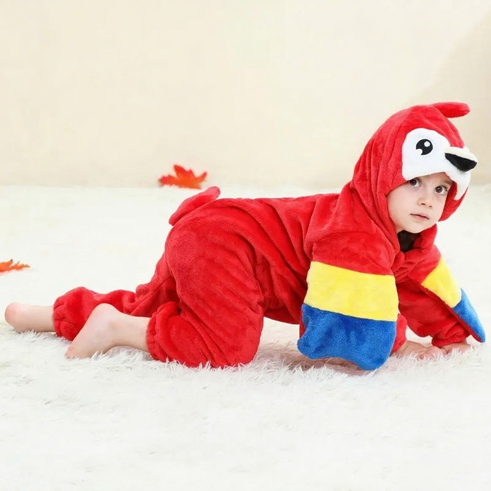 Personalized Leather Patch Baby Animal Romper  | CWBaby287