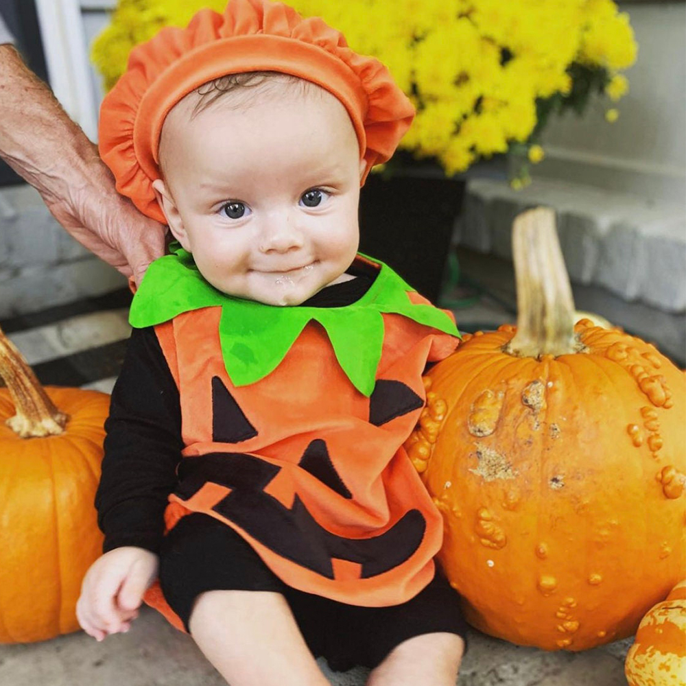 Personalized Baby Pumpkin Halloween Costume Set | CWHalloween43