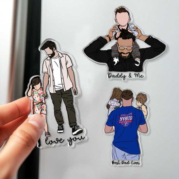 Personalized Illustrated Family Portrait Fridge Magnet | CWGift16