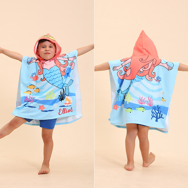 Personalized Embroidery Hooded Beach Towel for Summer & Beach | CWBeach82
