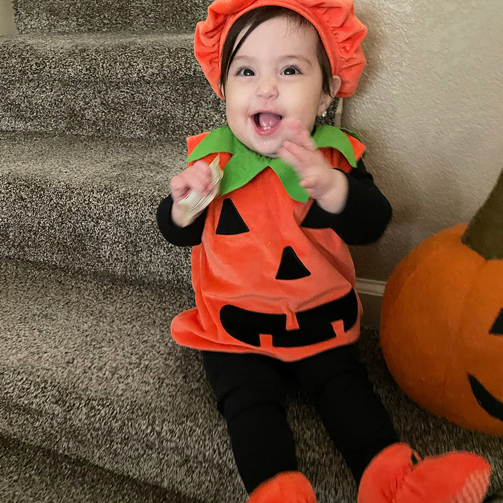 Personalized Baby Pumpkin Halloween Costume Set | CWHalloween43