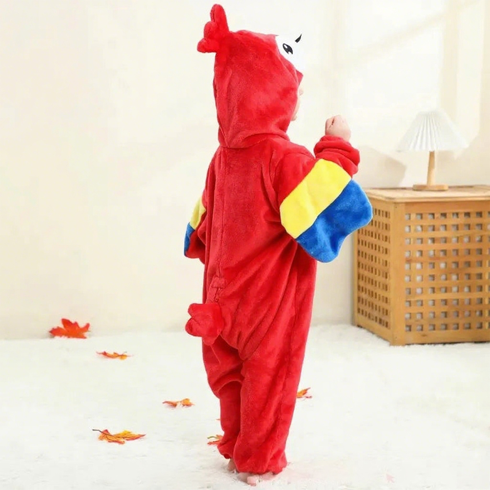 Personalized Leather Patch Baby Animal Romper  | CWBaby287