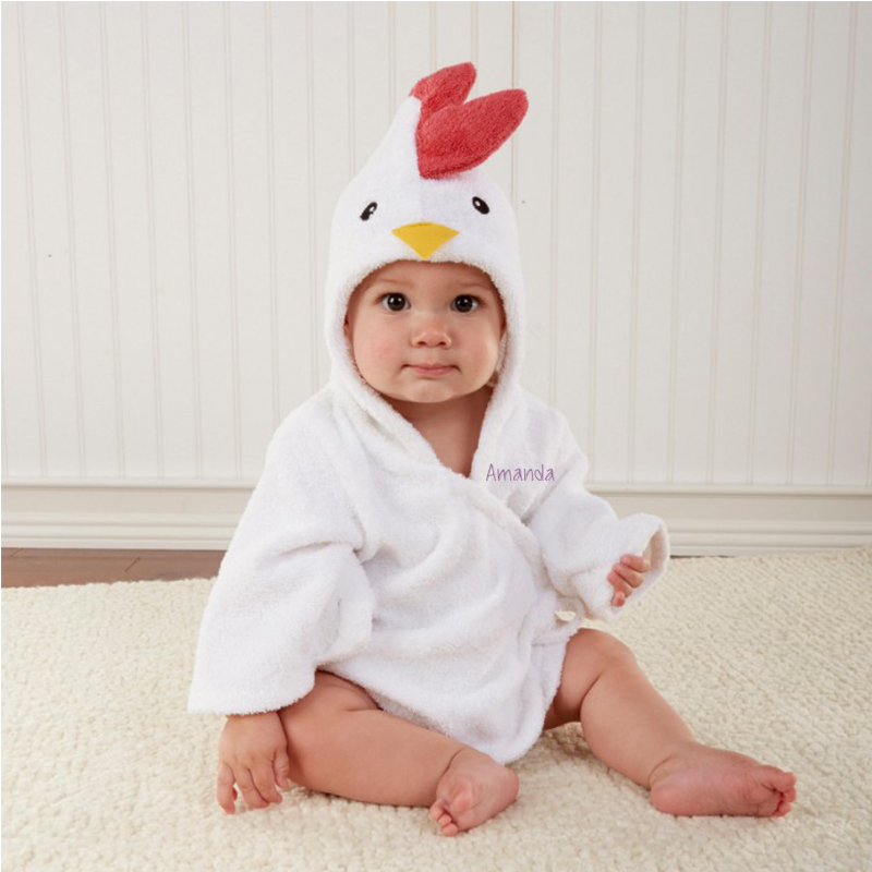 Personalized Embroidered Cozy Kid Animal Bathrobe | CWbaby37