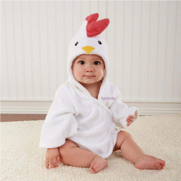 Personalized Embroidered Cozy Kid Animal Bathrobe | CWbaby37