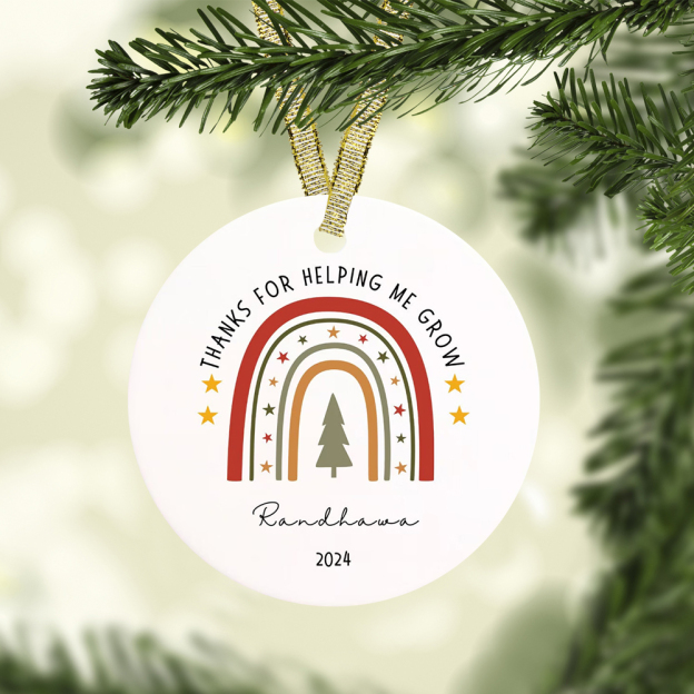 Personalized Original Cute Rainbow Christmas Ornaments Decoration | MCGift5720