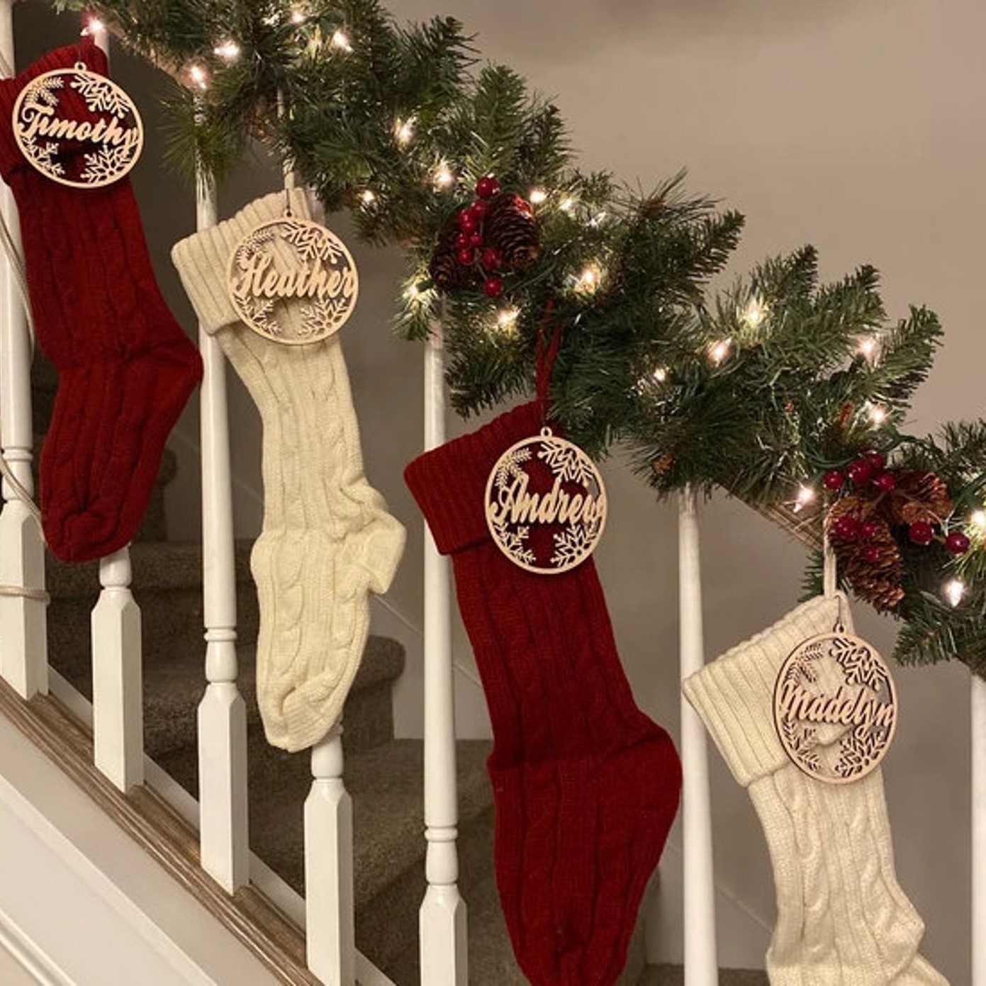 Personalized Wooden Christmas Ornaments | MCGift23