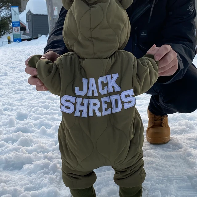 Personalized Hand Patch Kids Lightweight Puffer Romper | inJacket06