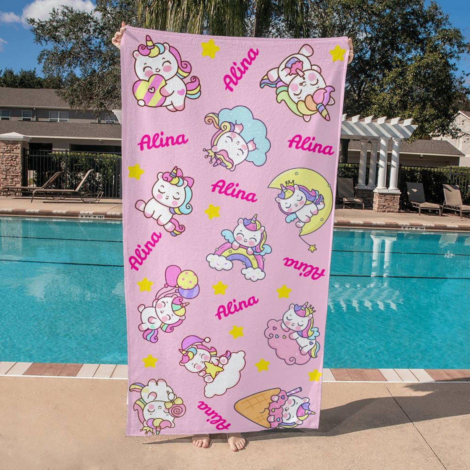 Personalized Lovely Kid Towel for Summer & Beach | CWTowel119