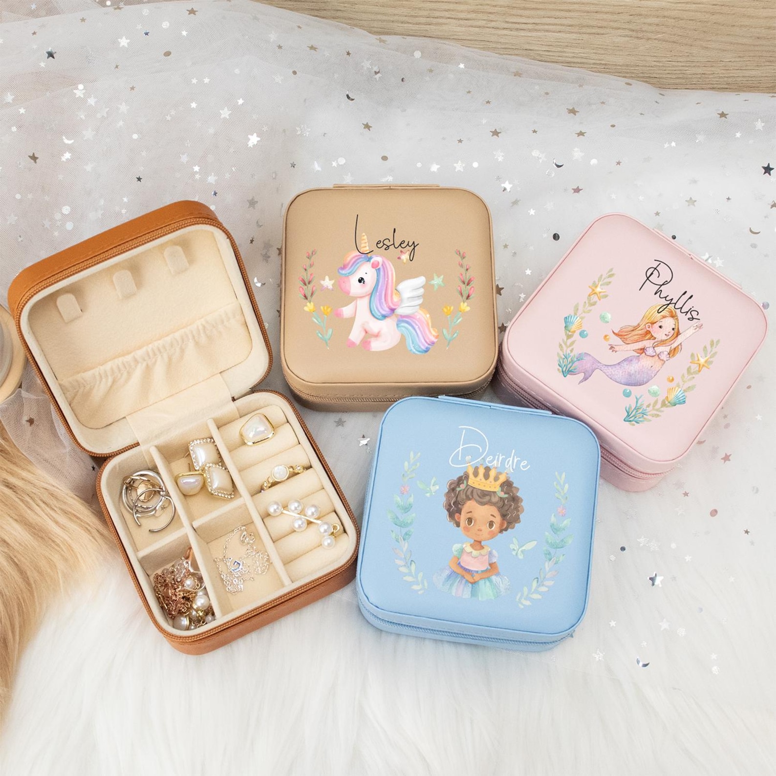 Personalized Cute Princess Jewelry Box for Little Girl | CWToy88