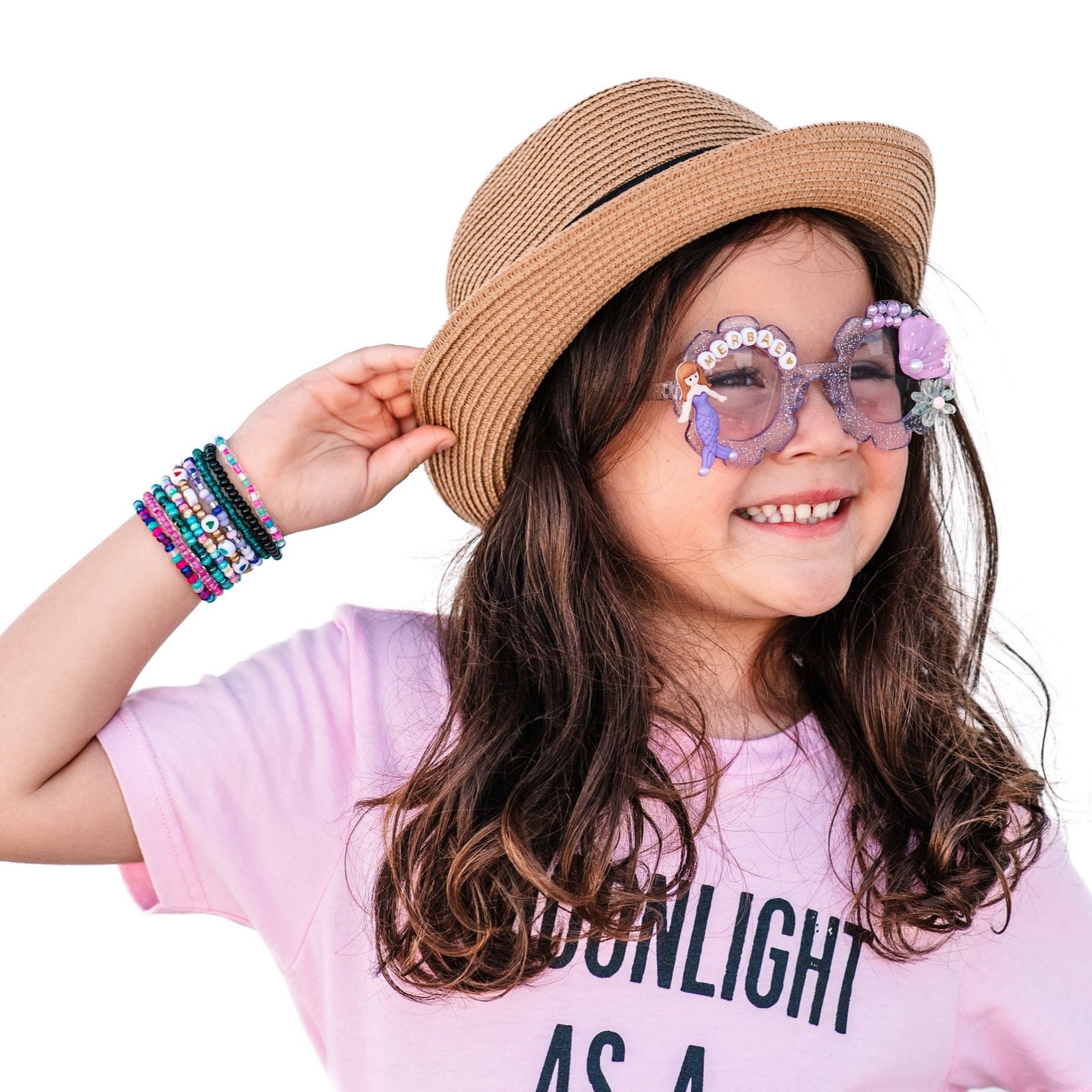 Personalized Mermaid Flower Sunglasses For Kids | CWBeach124