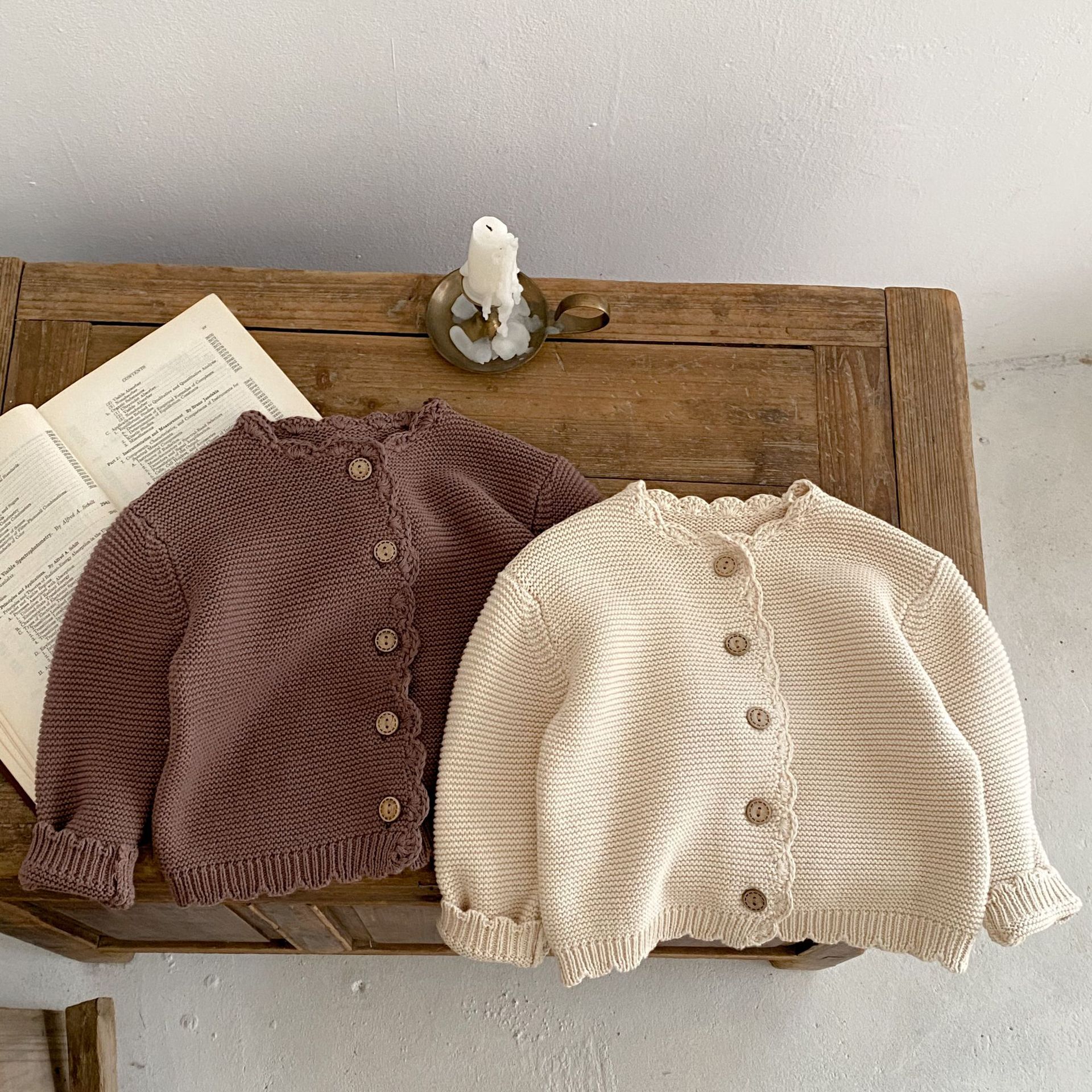 Personalized Hand Embroidered Baby Cardigan | CWBaby283