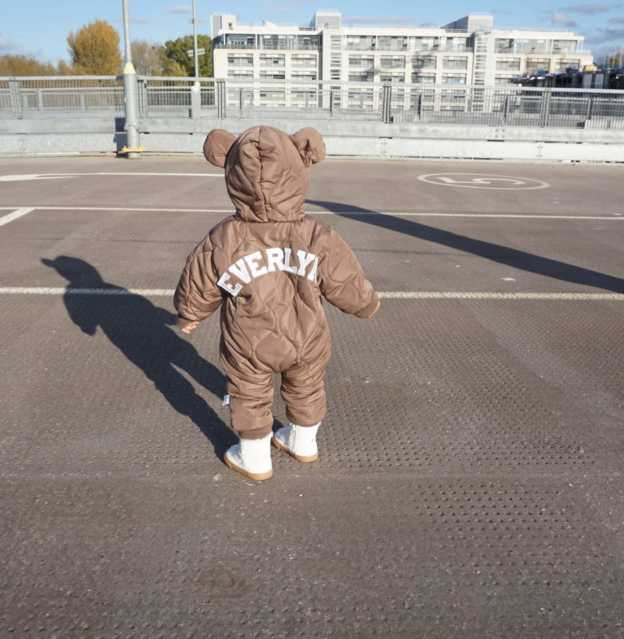 Personalized Hand Patch Kids Lightweight Puffer Romper | inJacket06