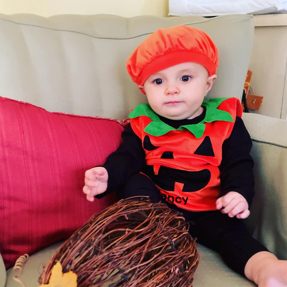 Personalized Baby Pumpkin Halloween Costume Set | CWHalloween43