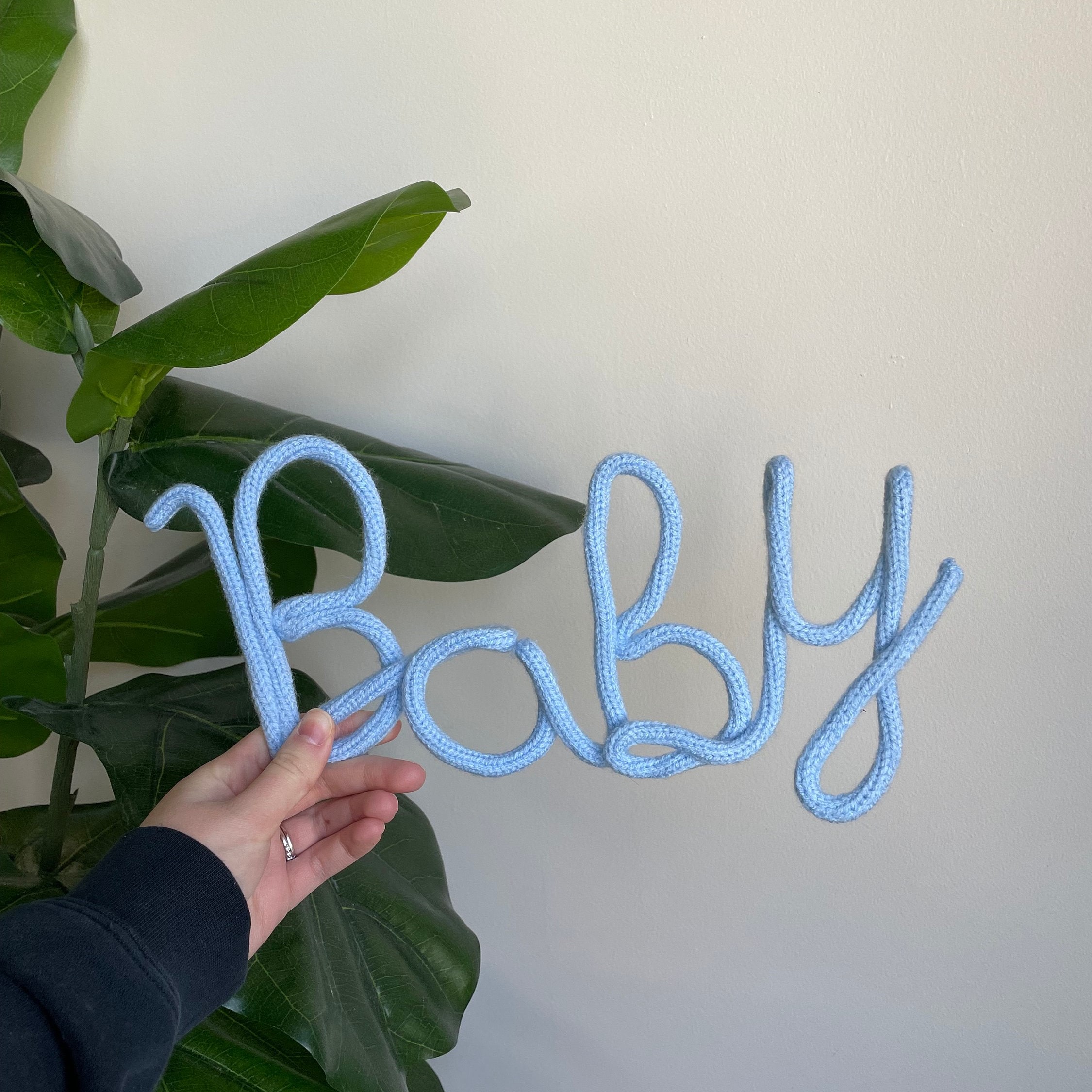 Personalized Knitted Wire Word or Name Sign | CWBaby41