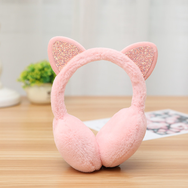 Personalized Kids Pearl Patch Warm Cat Ears Earmuffs | CWToy83