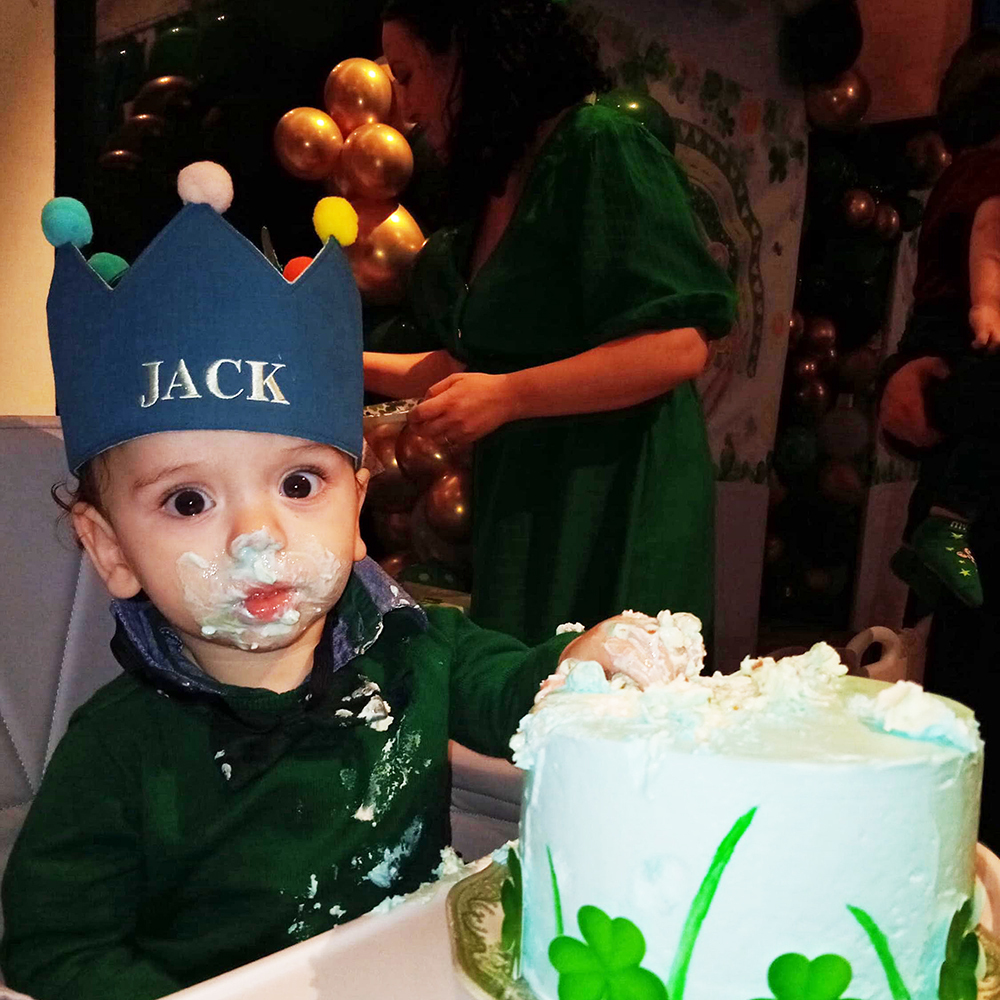 Personalized Hand Embroidered Baby First Birthday Crown | CWBaby210