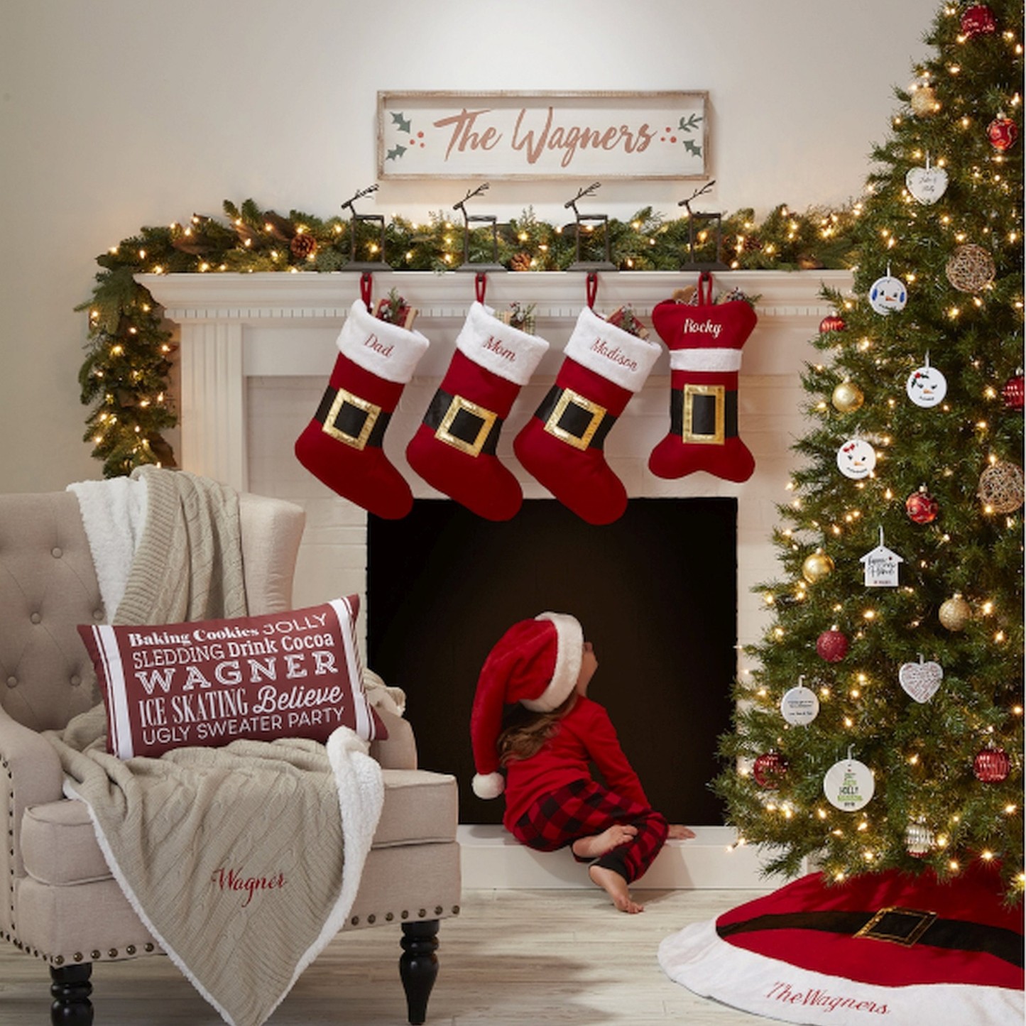 Personalized Plush Velvet Christmas Santa Hat | MCGift51