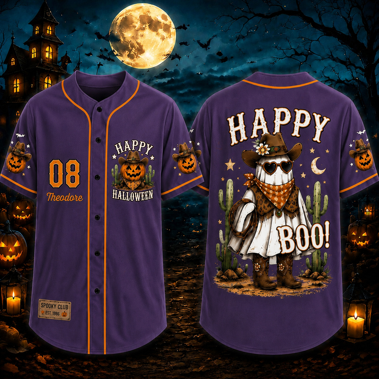 Personalized Halloween Button Up Baseball Jersey For Kid & Adult | CWHalloween101