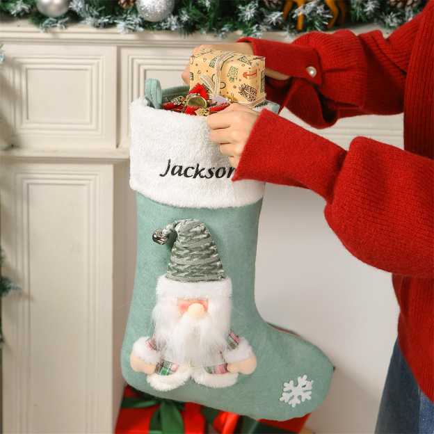 Personalized Embroidered Cute Pattern Christmas Stocking | MCGift207