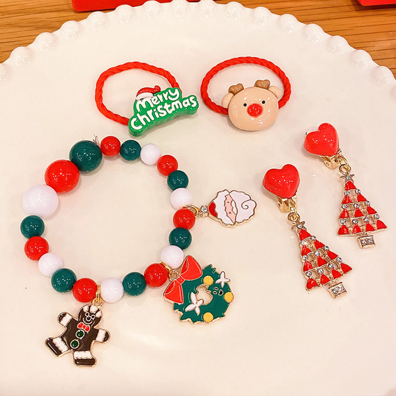 Personalized Lovely Little Girl's Christmas Santa Claus Jewelry Set Box | MCGift99