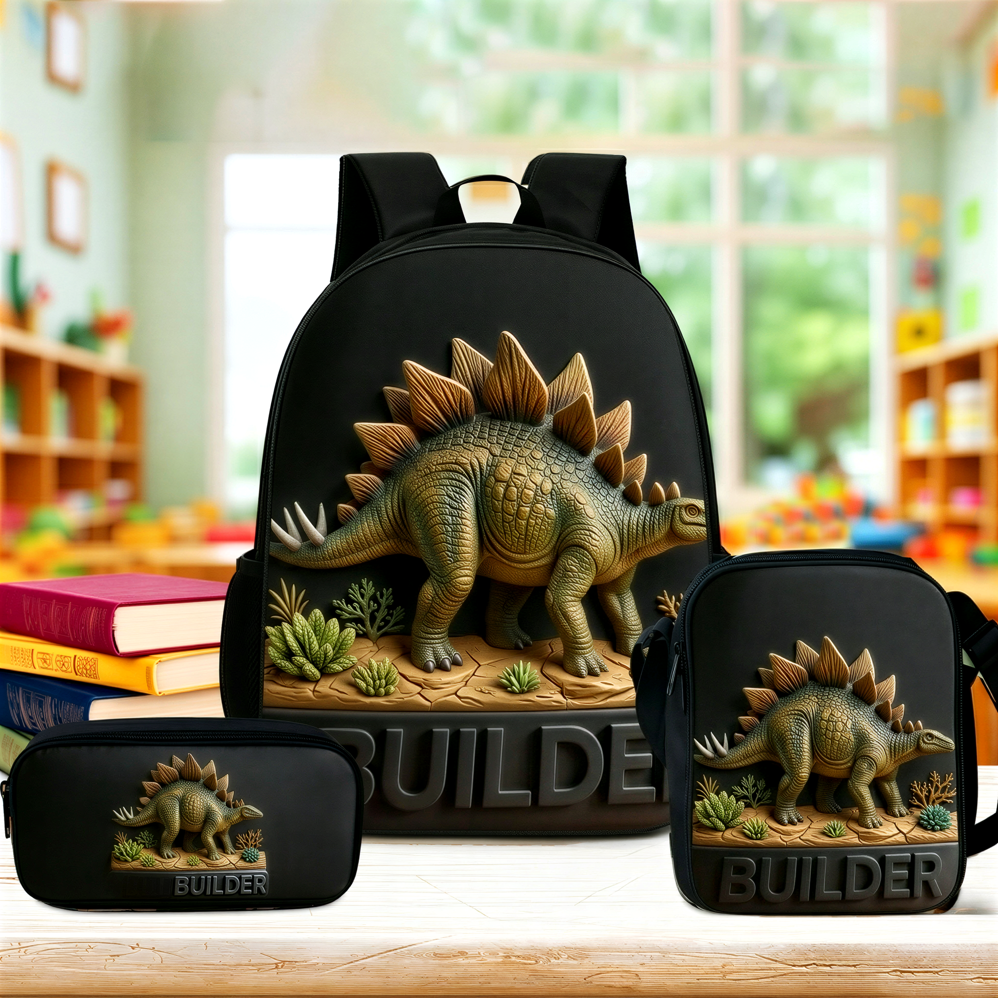 Personalized Kid Dinosaur Backpack Set | CWPack365