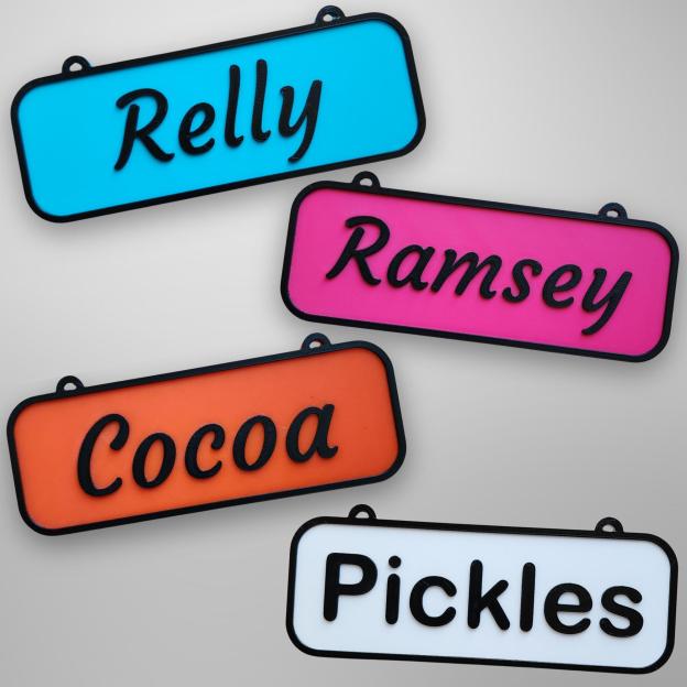 Personalized 3D Printed Dog Name Crate Sign | BKPet410