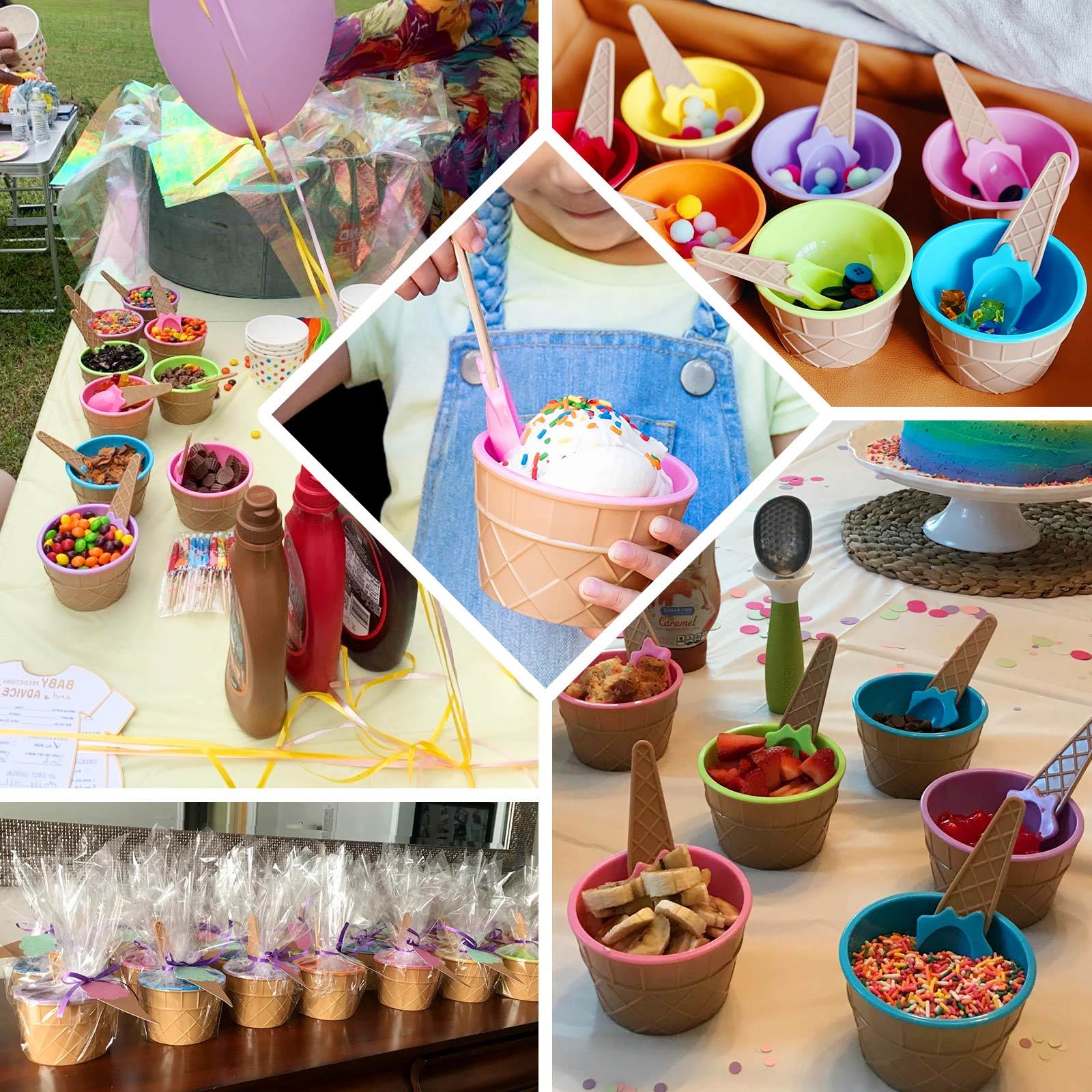 Personalized Kid Toy Reusable Ice Cream Bowl with Spoon | CWToy48