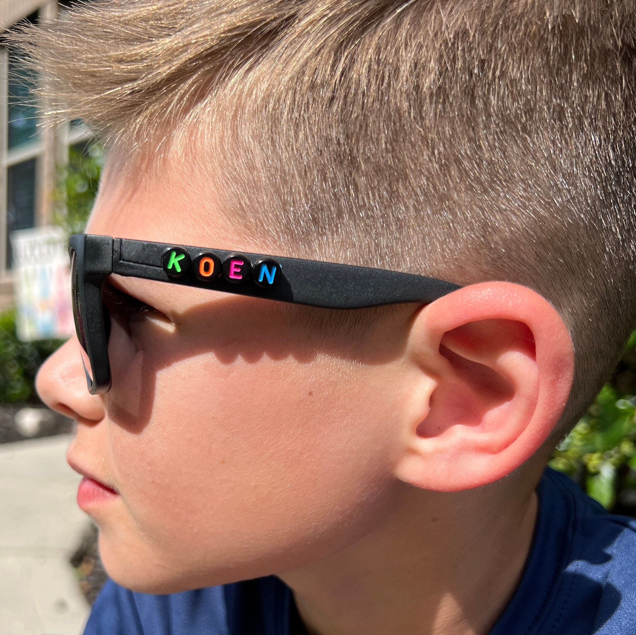 Personalized Colorful Letters Sunglasses For Kids | CWBeach96