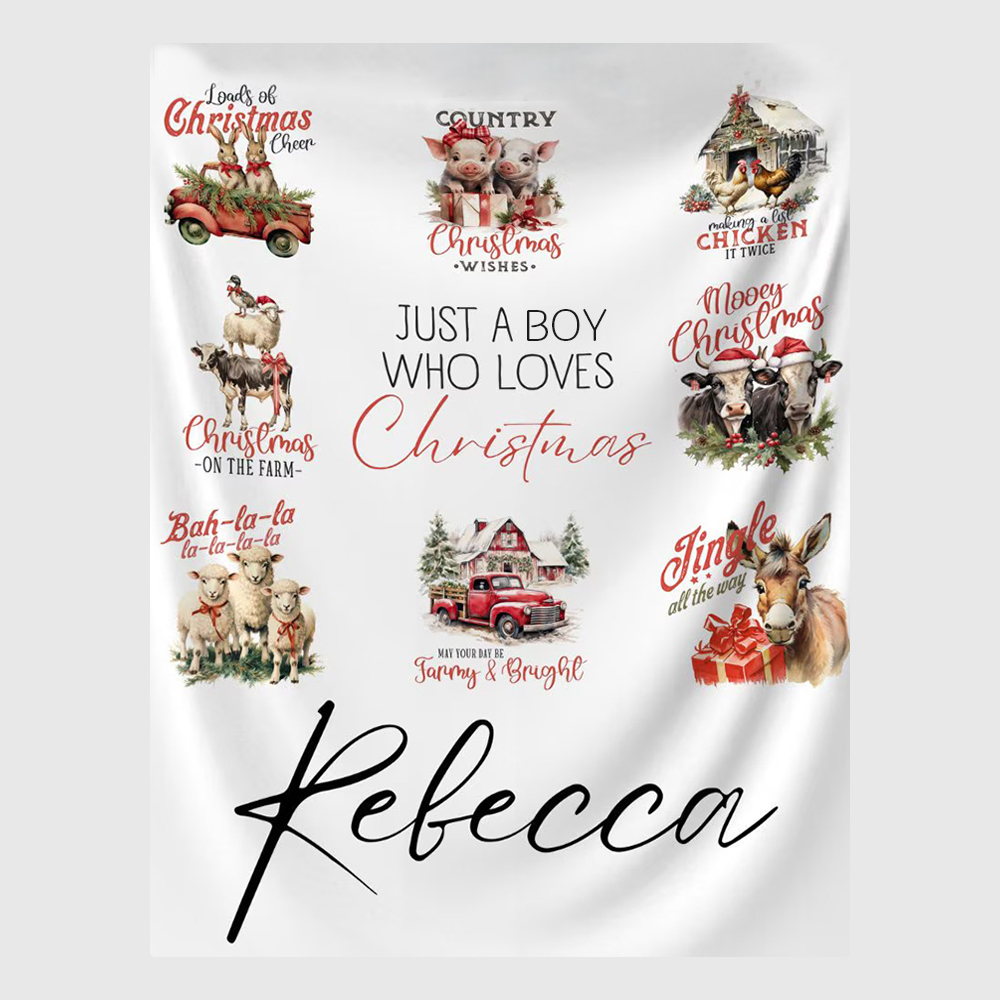 Personalized Merry Christmas Blanket for Comfort & Unique | BKMC23