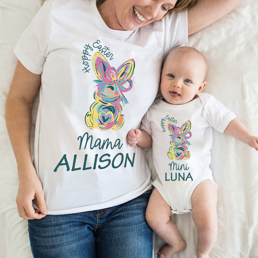 Personalized Family Happy Easter Matching Shirt | CWEaster58