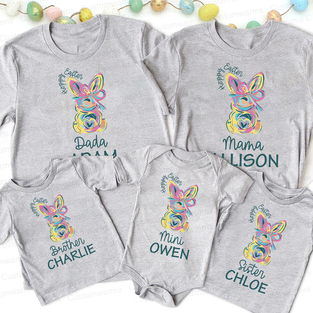 Personalized Family Happy Easter Matching Shirt | CWEaster58