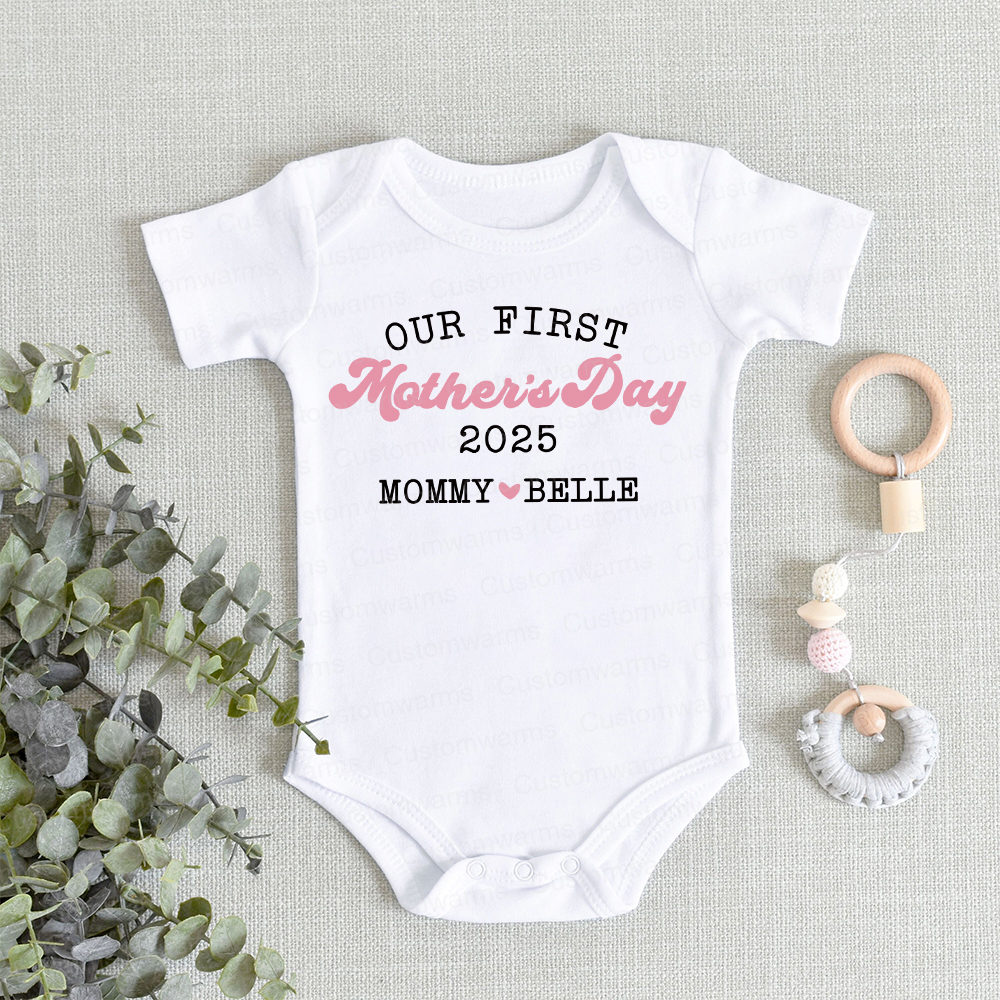 Personalized First Mother's Day Mommy and Baby Outfit | CWFamily30