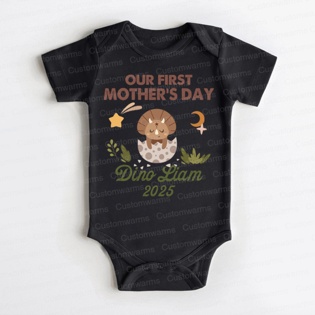 Personalized First Mother's Day Mommy and Baby Outfit | CWFamily32