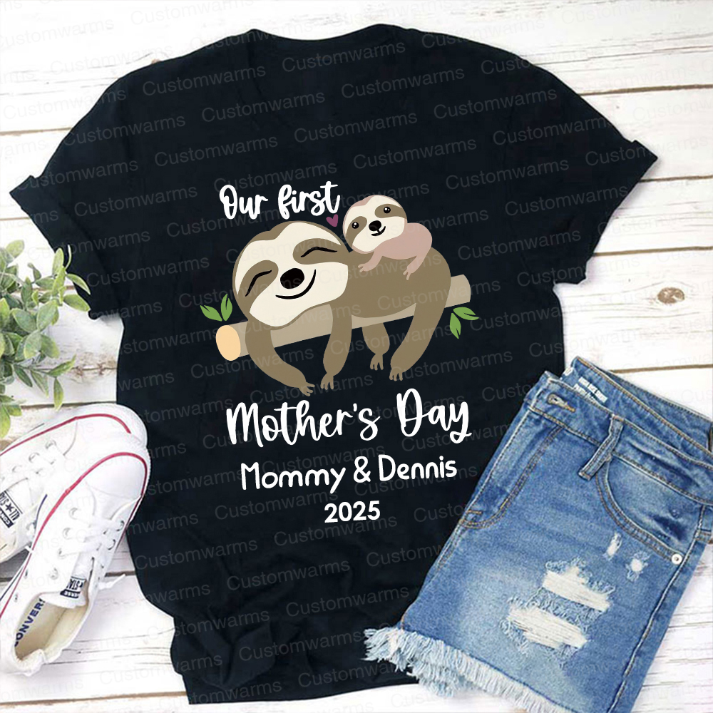 Personalized First Mother's Day Mommy and Baby Outfit | CWFamily33