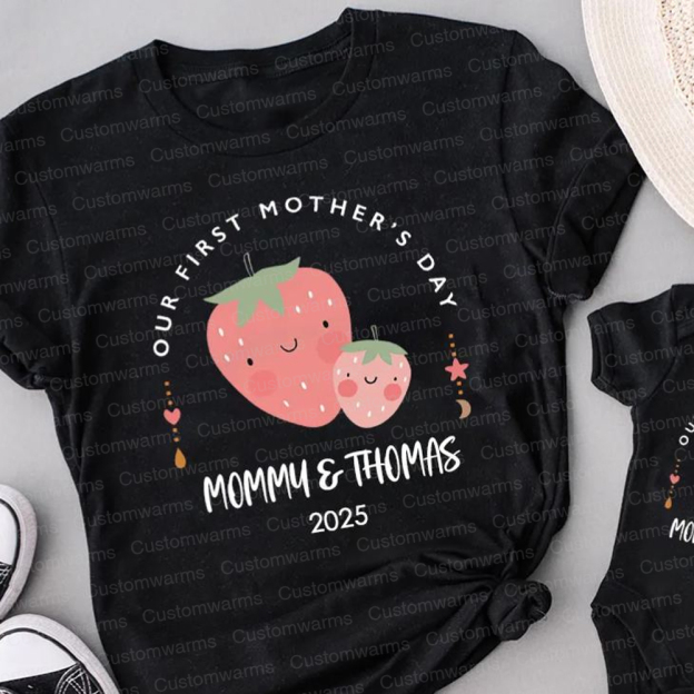 Personalized First Mother's Day Mommy and Baby Outfit | CWFamily18