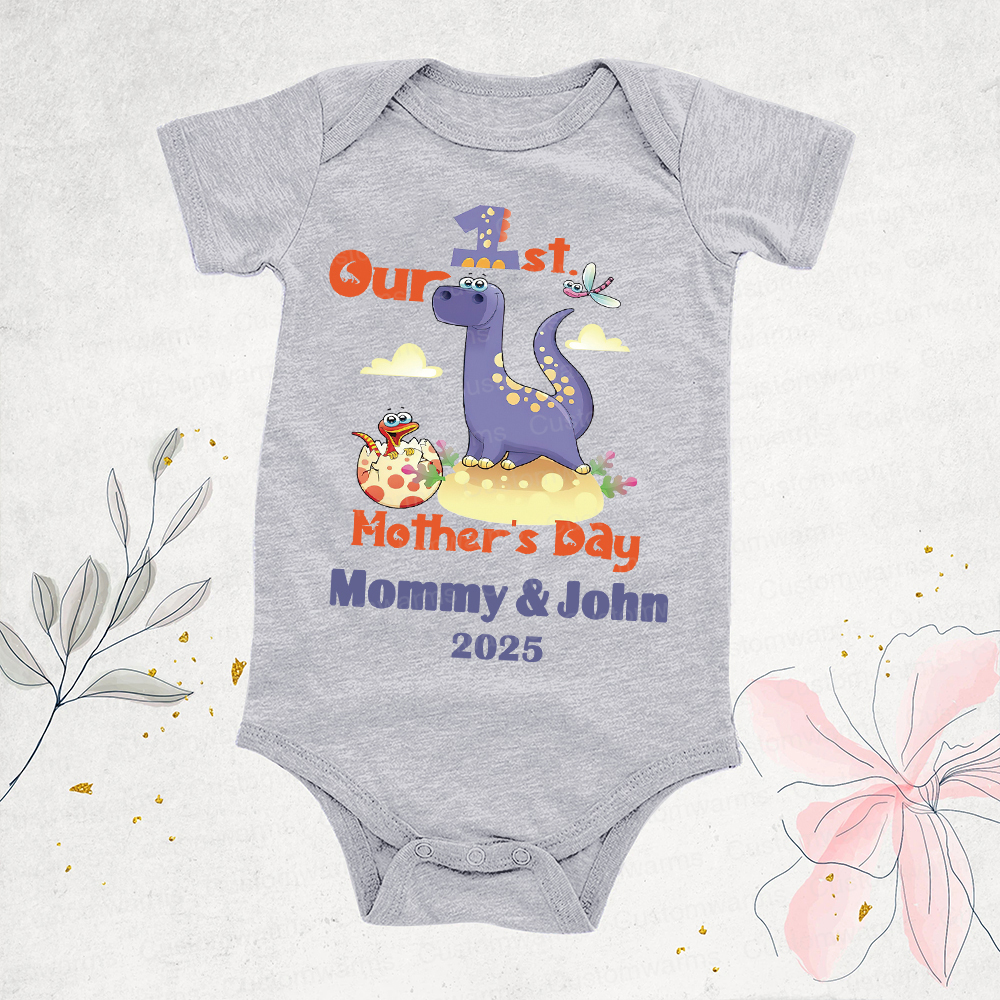 Personalized First Mother's Day Mommy and Baby Outfit | CWFamily36