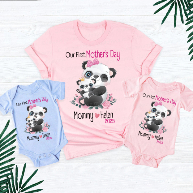 Personalized First Mother's Day Mommy and Baby Outfit | CWFamily37