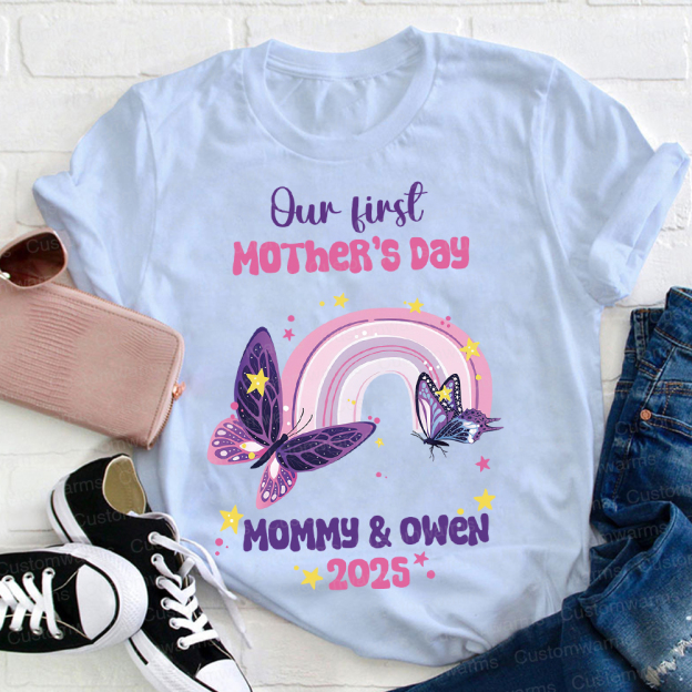 Personalized First Mother's Day Mommy and Baby Outfit | CWFamily38