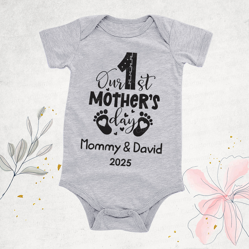 Personalized First Mother's Day Mommy and Baby Outfit | CWFamily20