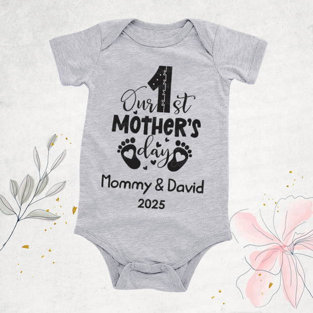 Personalized First Mother's Day Mommy and Baby Outfit | CWFamily20