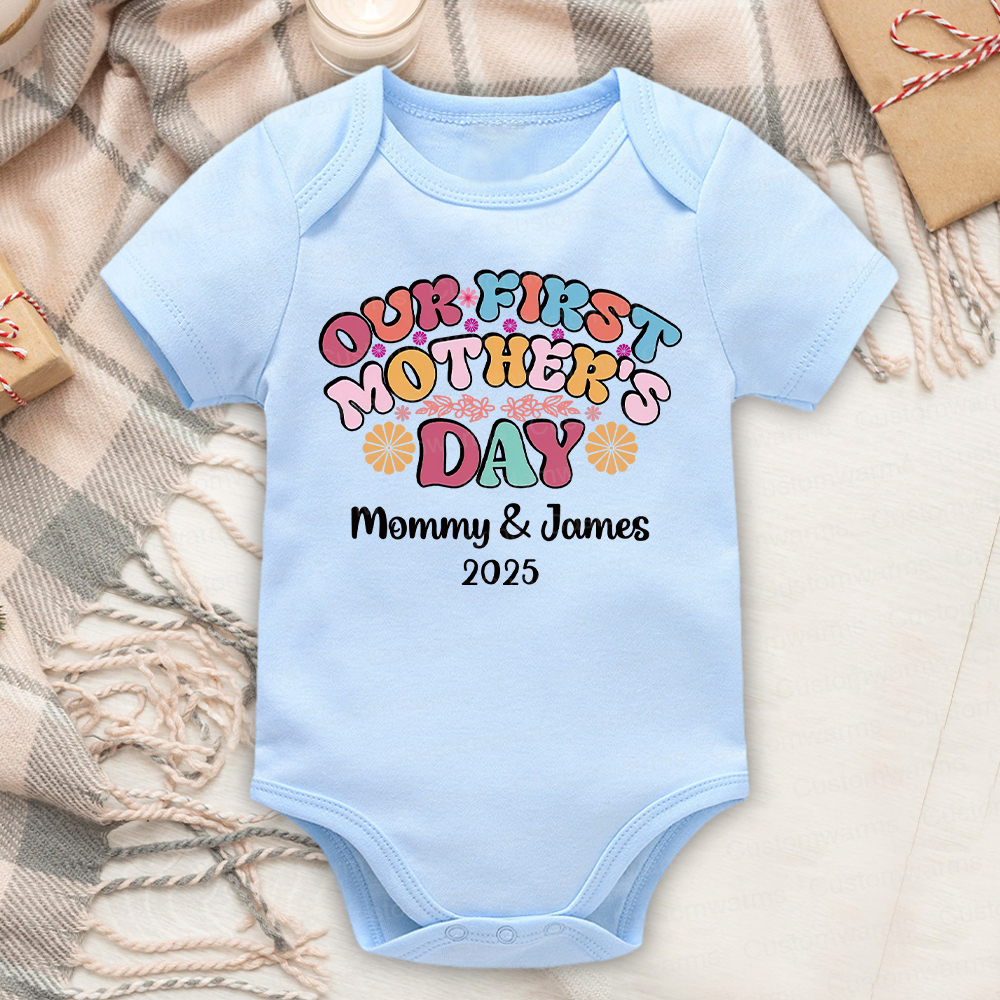 Personalized First Mother's Day Mommy and Baby Outfit | CWFamily24