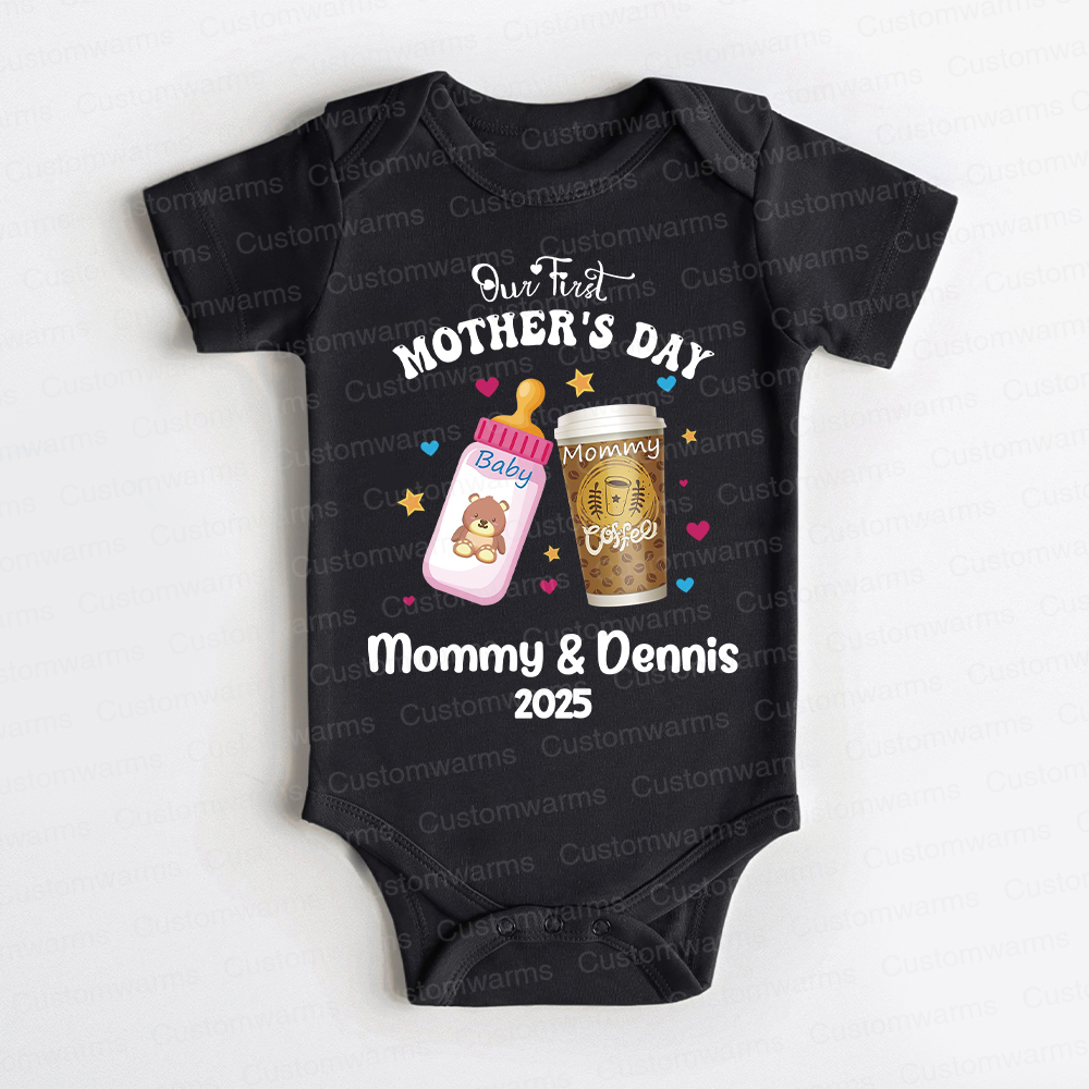Personalized First Mother's Day Mommy and Baby Outfit | CWFamily25