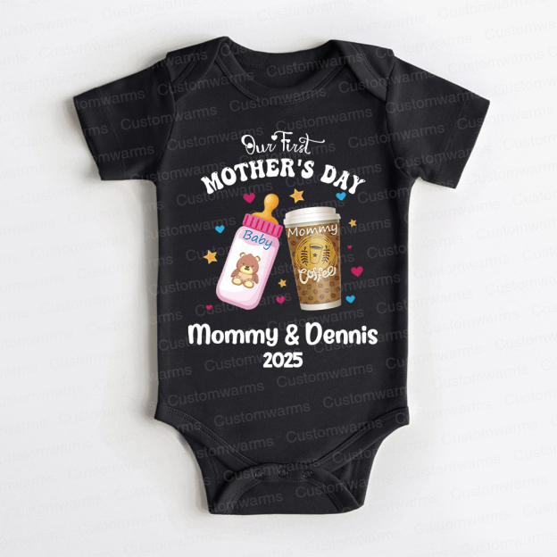 Personalized First Mother's Day Mommy and Baby Outfit | CWFamily25