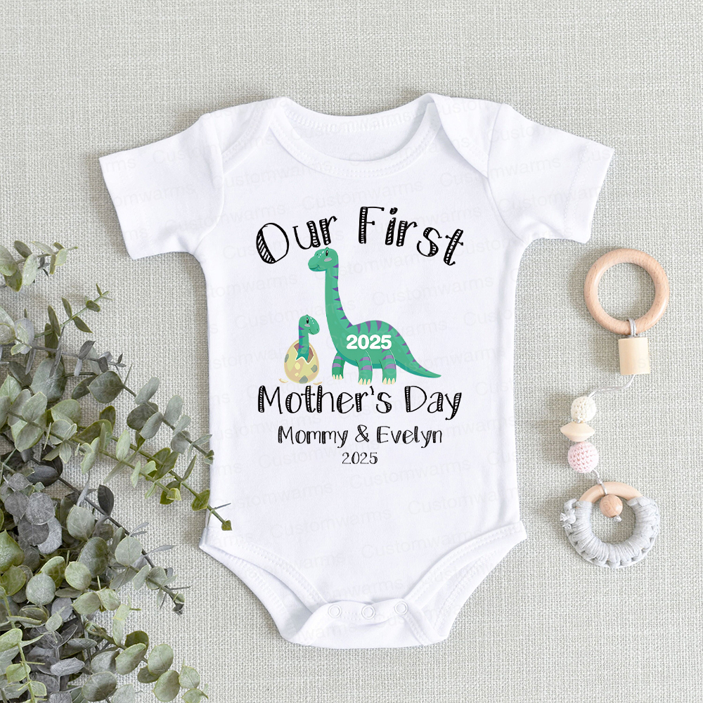 Personalized First Mother's Day Mommy and Baby Outfit | CWFamily27
